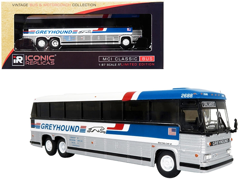 MCI MC-12 Coach Classic Bus "Greyhound" Destination: Orlando (Florida) "Vintage Bus & Motorcoach Collection" 1/87 Diecast Model by Iconic Replicas
