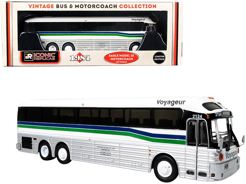 1984 Eagle Model 10 Motorcoach Bus "Montreal" (Canada) "Voyageur" "Vintage Bus & Motorcoach Collection" 1/87 (HO) Diecast Model by Iconic Replicas
