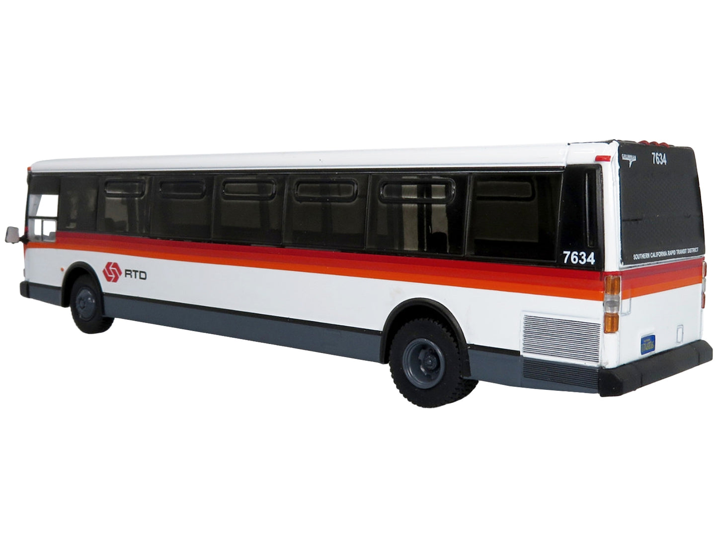 1980 Grumman 870 Advanced Design Transit Bus Southern California Rapid Transit District "485 Los Angeles" "Vintage Bus & Motorcoach Collection" 1/87 Diecast Model by Iconic Replicas