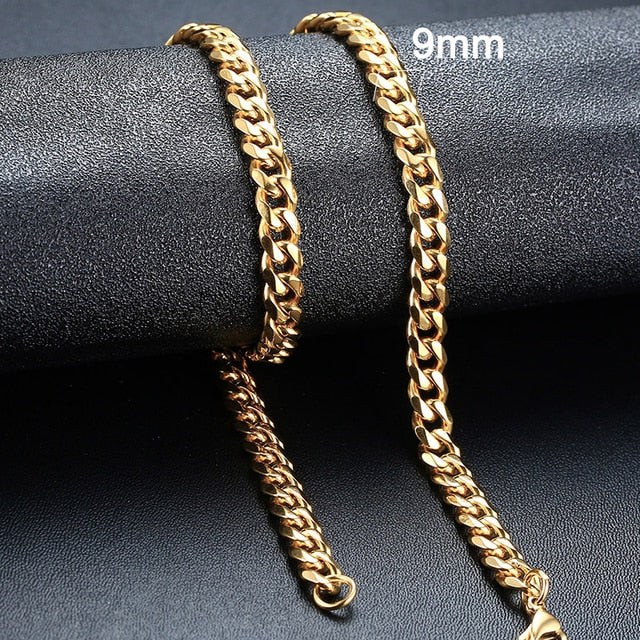 Stainless Steel Curb Chain Necklaces