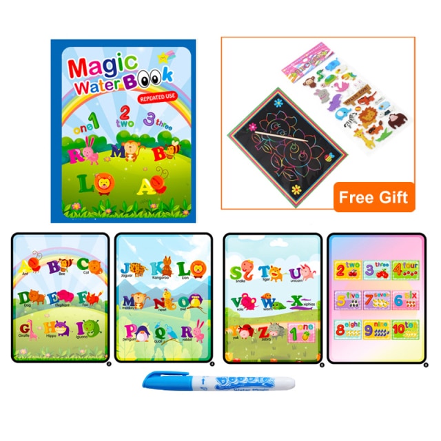 Magic Water Drawing Coloring  Book for Kids