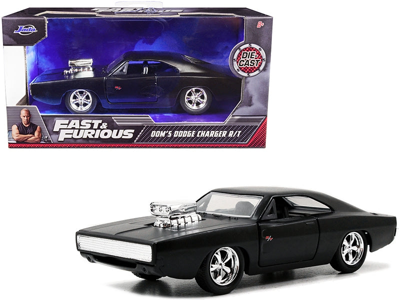 Dom's Dodge Charger R/T Matt Black "Fast & Furious" Movie 1/32 Diecast Model Car by Jada