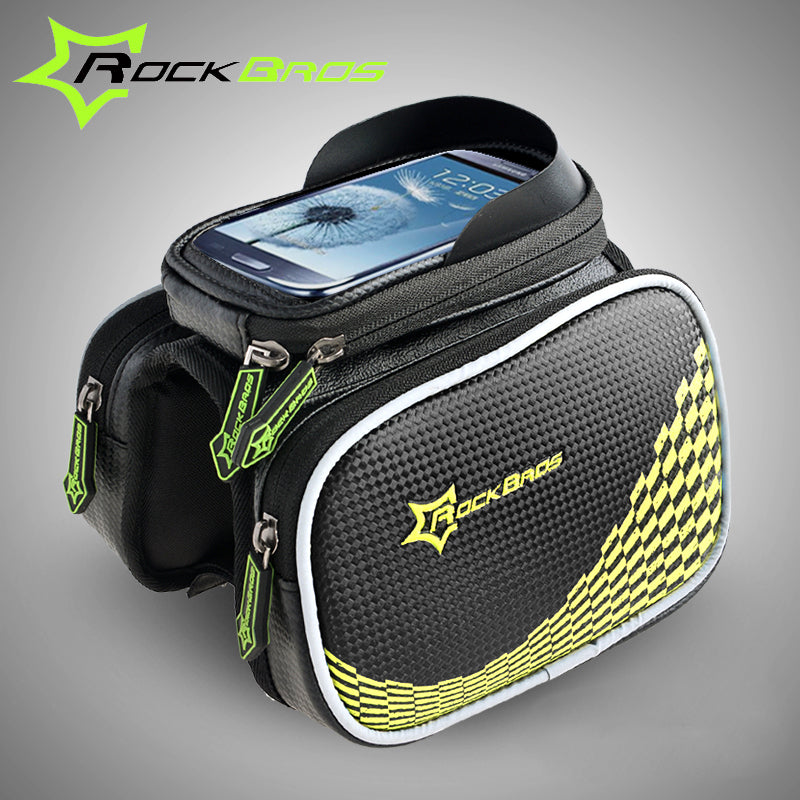 ROCKBROS Bike Bicycle Front Tube Bag Pannier Smartphone Bag Saddle Bag