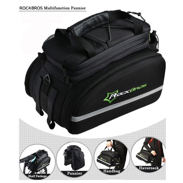 ROCKBROS Cycling Rack Bag Bicycle Bag Rear Trunk Bag Carry Bag Mountain Bike Backpack