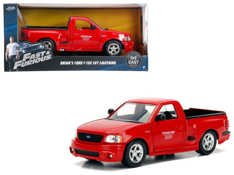 Brian's Ford F-150 SVT Lightning Pickup Truck Red "Fast & Furious" Movie 1/24 Diecast Model Car by Jada