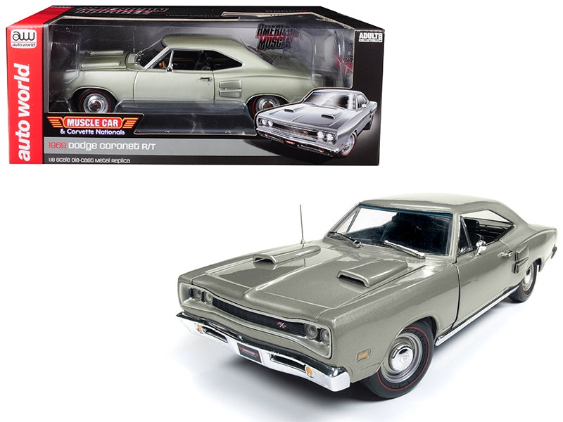 1969 Dodge Coronet R/T Silver "MCACN" Muscle Car & Corvette Nationals Limited Edition to 1002 pieces Worldwide 1/18 Diecast Model Car by Autoworld