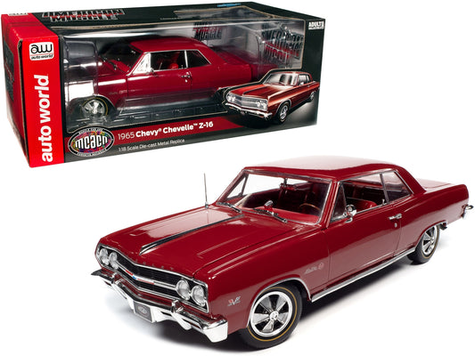 1965 Chevrolet Chevelle Malibu SS Z-16 Regal Red with Red Interior "Muscle Car & Corvette Nationals" (MCACN) 1/18 Diecast Model Car by Auto World