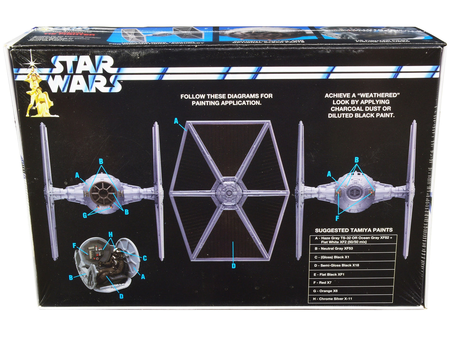 Skill 2 Model Kit Imperial Tie Fighter "Star Wars" (1977) Movie Model by AMT
