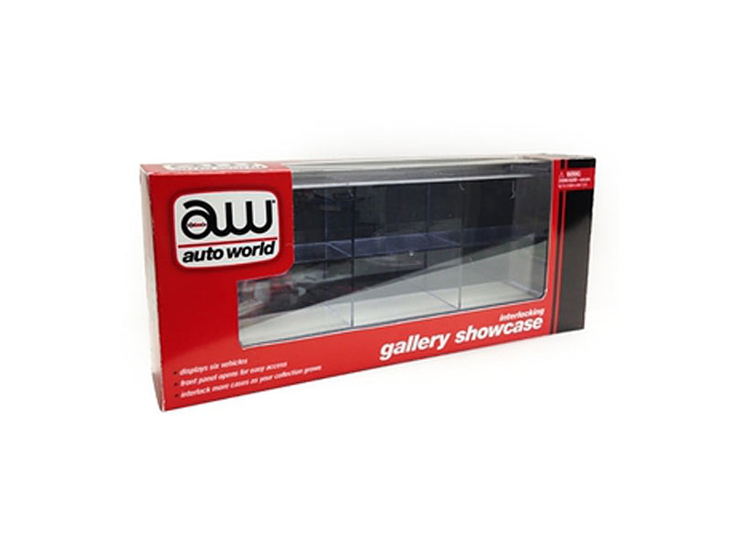 6 Car Interlocking Collectible Display Show Case for 1/64 Scale Model Cars by Auto World