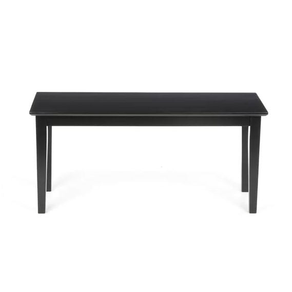 Solid Wood Entryway Accent Bench in Black Finish