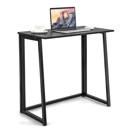 31 Inch Space-saving Folding Computer Desk for Home Office-Natural