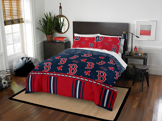 Boston Red Sox OFFICIAL MLB Full Bed In Bag Set