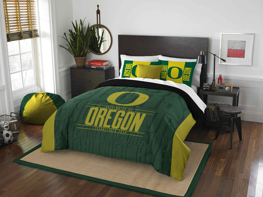 Oregon OFFICIAL Collegiate "Modern Take" Full/Queen Comforter & Sham Set