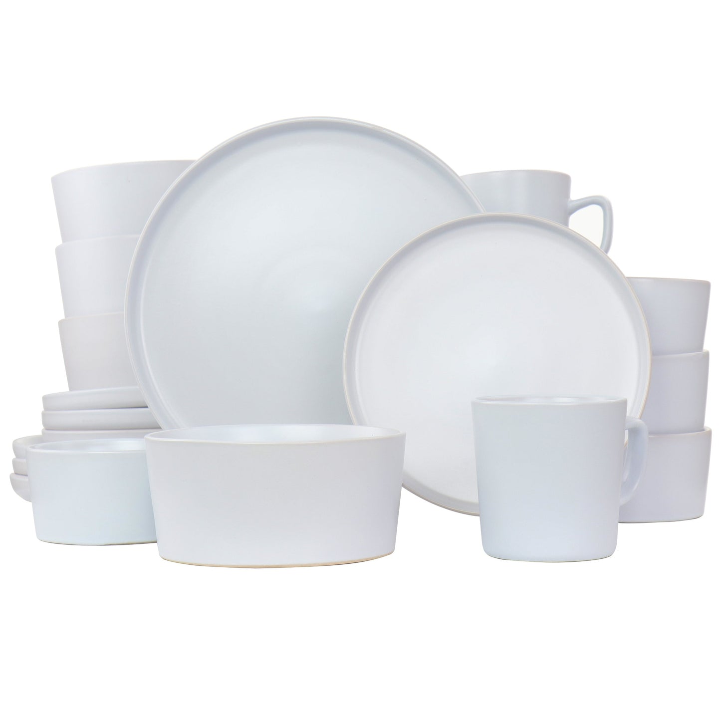 Elama Luxmatte White 20 Piece Dinnerware Set W2B