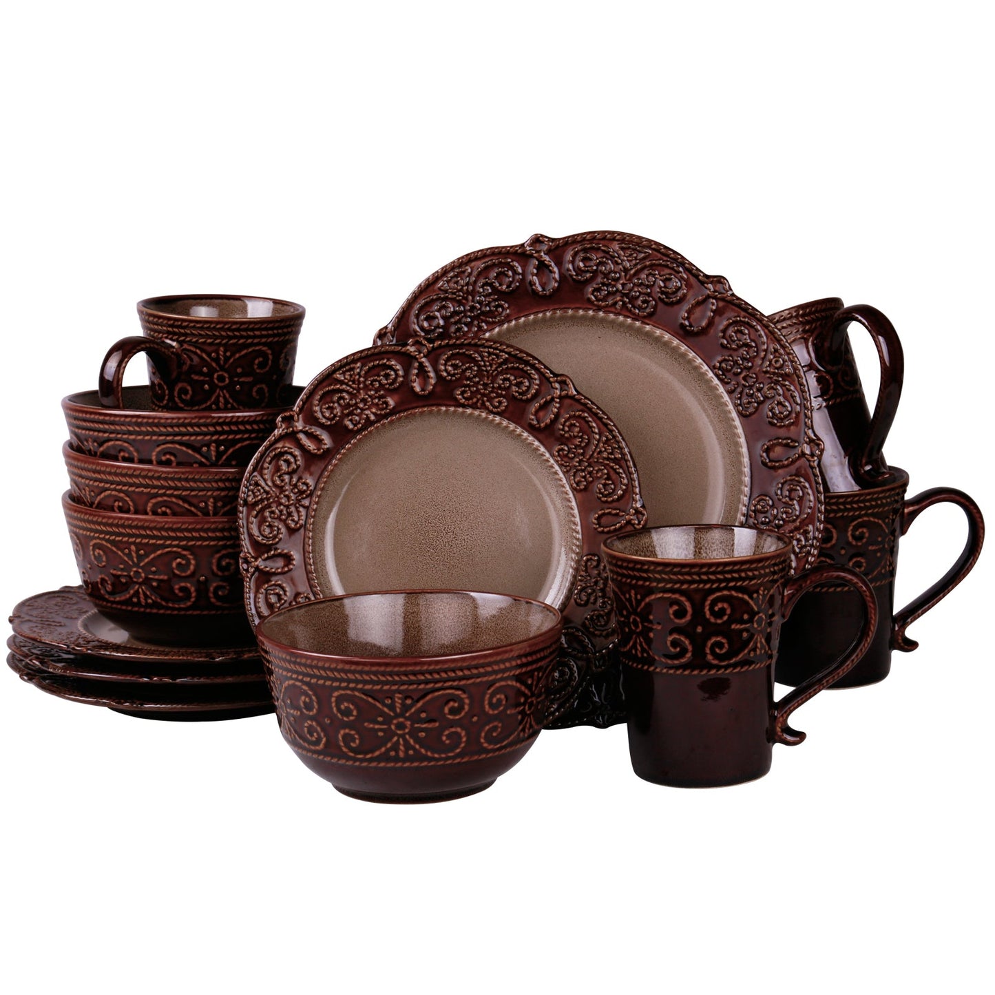 Elamas Salia 16 Piece Stoneware Dinnerware Set W2B