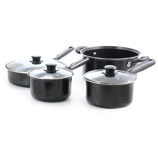 Better Chef 7 Piece Deluxe Non-Stick Cookware Set in Black Better Chef