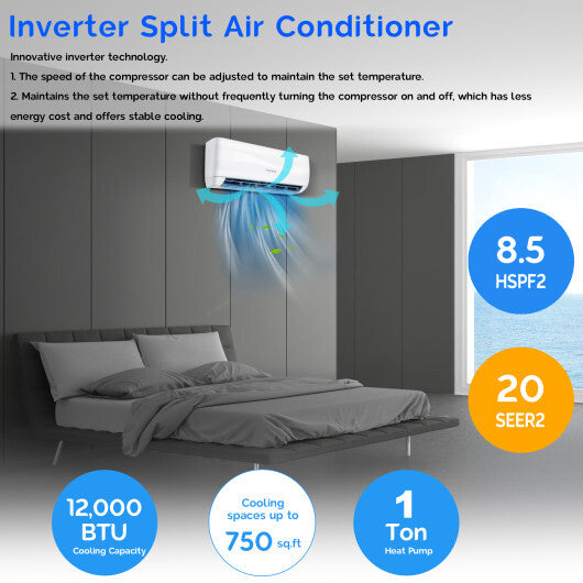 Blast Series 12000 BTU 20 SEER2 115V Ductless Mini Split Air Conditioner