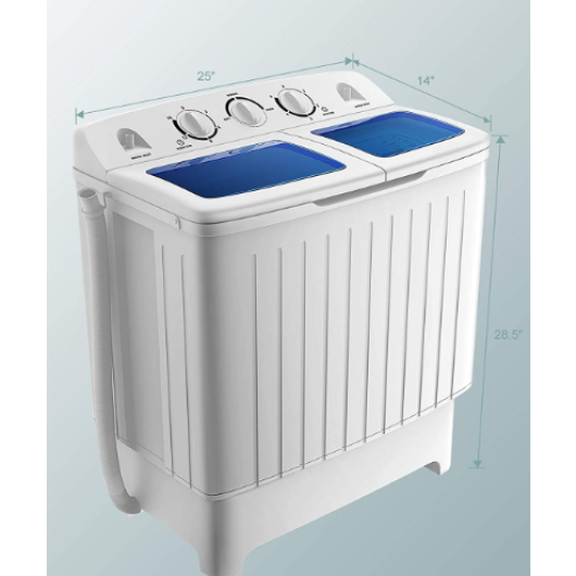 20 lbs Compact Twin Tub Washing Machine for Home Use