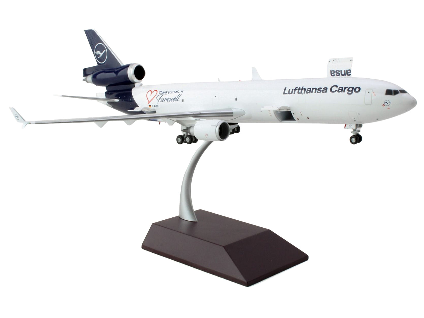 McDonnell Douglas MD-11F Commercial Aircraft "Lufthansa Cargo" White with Blue Tail "Gemini 200 - Interactive" Series 1/200 Diecast Model Airplane by GeminiJets