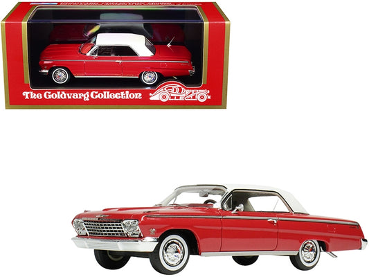 1962 Chevrolet Impala SS Hardtop Roman Red with White Top Limited Edition to 275 pieces Worldwide 1/43 Model Car by Goldvarg Collection