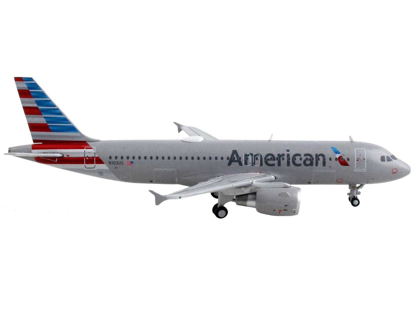 Airbus A320 Commercial Aircraft "American Airlines" Gray 1/400 Diecast Model Airplane by GeminiJets