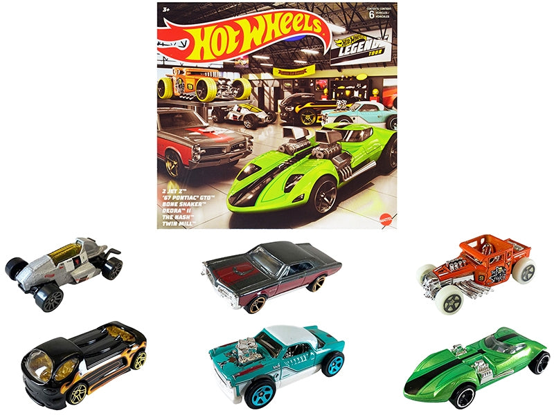 "Hot Wheels Legends" 6 piece Set Diecast Model Cars by Hot Wheels