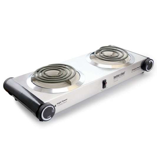 Better Chef Stainless Steel Dual Electric Burner W2B
