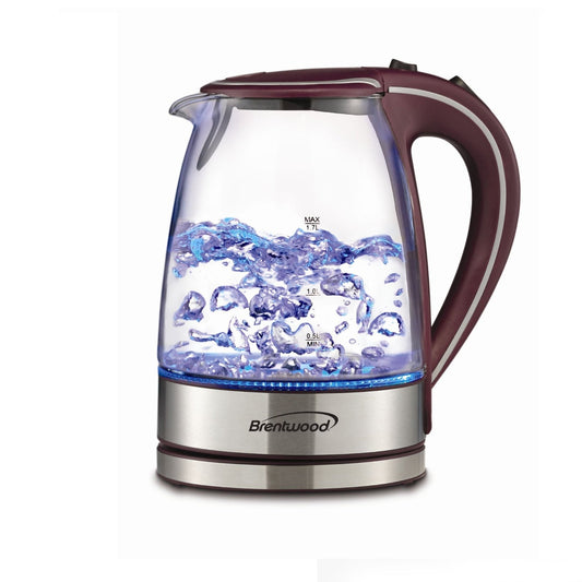 Brentwood 1.7-Liter Tempered Glass Tea Kettle in Purple W2B