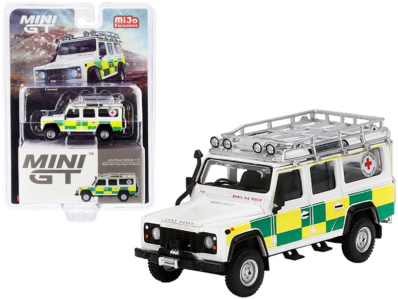 Land Rover Defender 110 RHD (Right Hand Drive) "British Red Cross Search & Rescue" 1/64 Diecast Model Car by True Scale Miniatures