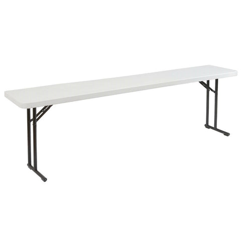 Steel Frame 72-inch Rectangular Gray Plastic Top Folding Table