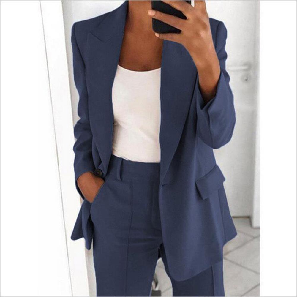 Womens Casual Work Office Open Front Blazer Jacket
