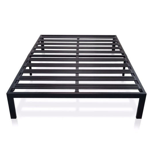 Full size Metal Platform Bed Frame with 3.86 inch Wide Heavy Duty Steel Slats