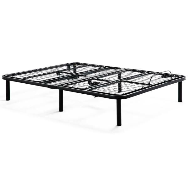 Queen 14 inch Black Sturdy Incline Remote Adjustable Bed Base