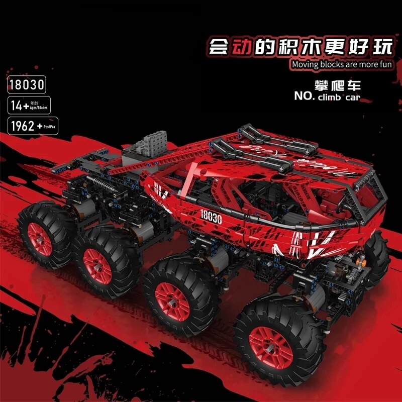 MOULD KING 18030 Technical Electric Remote Control Climbing Car Truck Building Blocks MOC Bricks Toys For Kids Christmas Gifts
