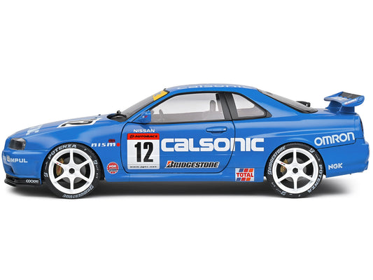 2000 Nissan Skyline GT-R (R34) Streetfighter RHD (Right Hand Drive) #12 Blue "Calsonic Tribute" "Competition" Series 1/18 Diecast Model Car by Solido