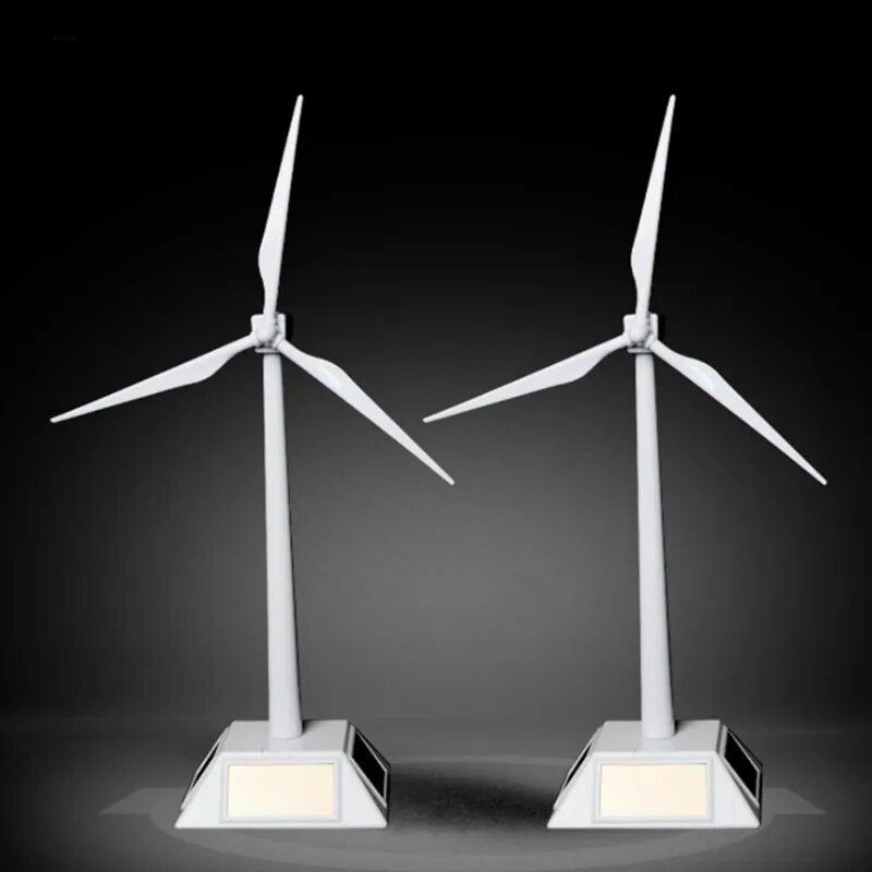 1pc Solar Wind Generator Model and Exhibition Stand Windmill Educational Assembly Kit Desktop Decoration