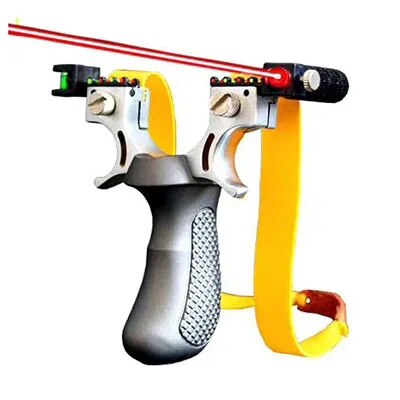 Powerful Outdoor Hunting Game Catapult The New Laser Aiming Slingshot Resin Material Flat Rubber Bands To Choose From 4 Colors