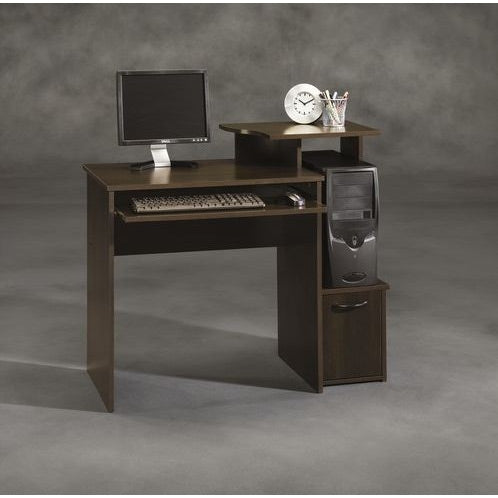 40-inch Wide Dark Wood Computer Desk