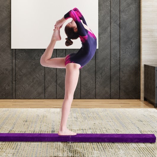 7' Sectional Gymnastics Floor Balance Beam-Pink