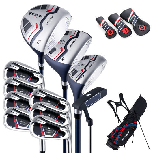 11 Pieces Complete Golf Club Package Set-Blue
