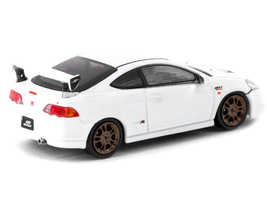 Honda Integra Type-R DC5 "MUGEN" Championship White with Metal Oil Can "Road64" Series 1/64 Diecast Model Car by Tarmac Works