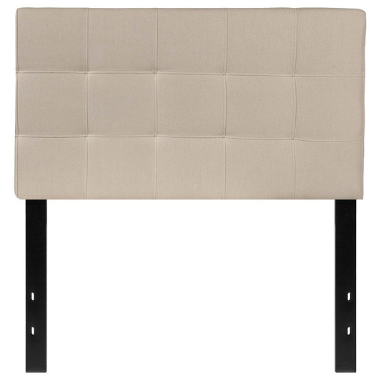 Twin size Modern Beige Taupe Fabric Upholstered Headboard