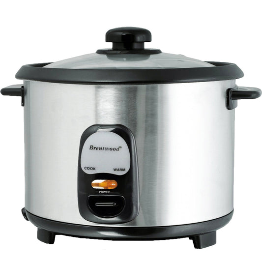 Brentwood 10 Cup Rice Cooker / Non-Stick in Silver BRENTWOOD