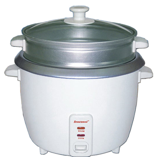 Brentwood 4 Cup Rice Cooker / Non-Stick with Steamer in White BRENTWOOD