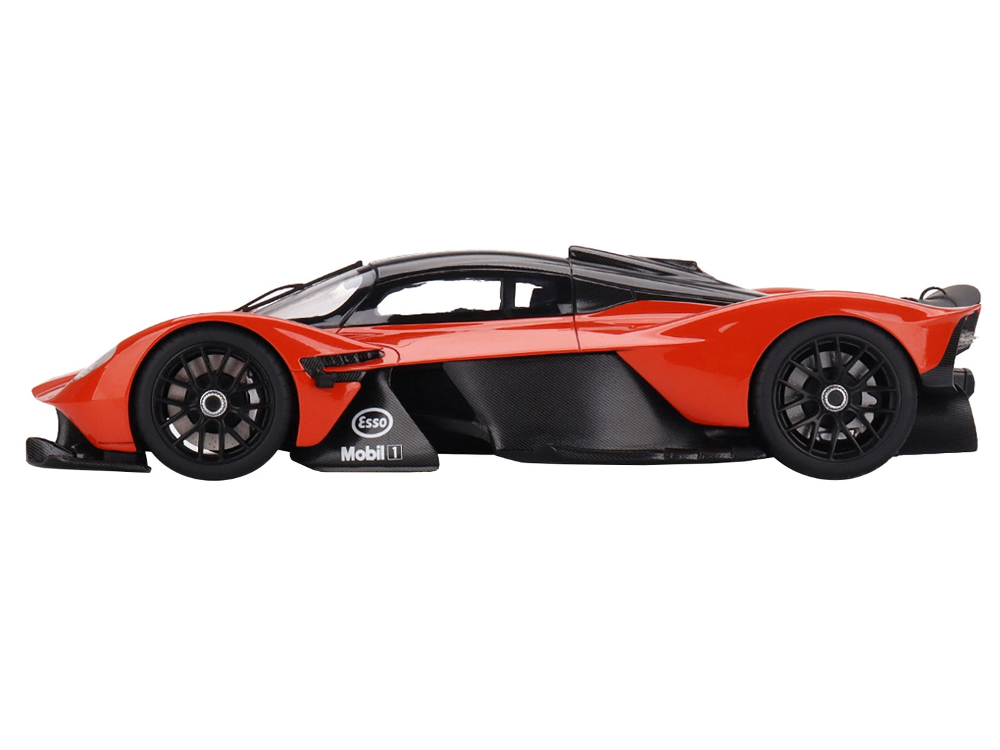 Aston Martin Valkyrie Maximum Orange with Black Top 1/18 Model Car by Top Speed