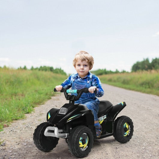 6V Kids Electric ATV 4 Wheels Ride-On Toy -Black