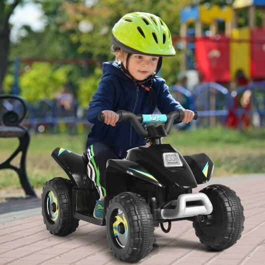 6V Kids Electric ATV 4 Wheels Ride-On Toy -Black