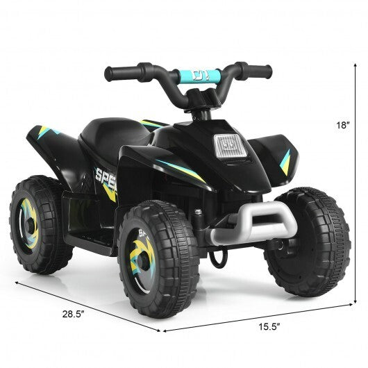 6V Kids Electric ATV 4 Wheels Ride-On Toy -Black