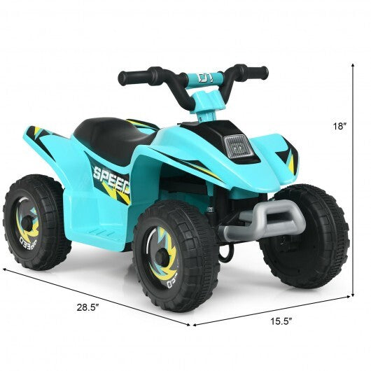 6V Kids Electric ATV 4 Wheels Ride-On Toy -Black