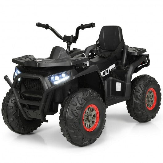 12 V Kids Electric 4-Wheeler ATV Quad with MP3 and LED Lights-Red